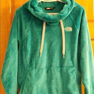 Green North Face hoodie